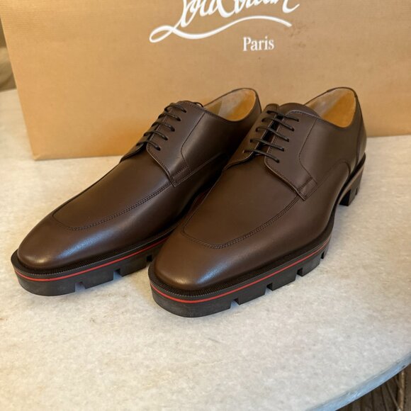 Christian Louboutin Other - Christian Louboutin 3230966 Mens Davisol Brown Lug Sole Derby Shoe 43, 45